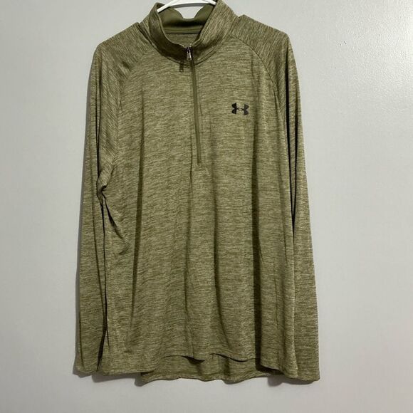 Under Armour Tech ½ Zip Long Sleeve green shirt size XL - Picture 1 of 5